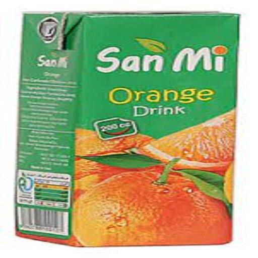 آب میوه پاکتی 200 سی سی سان می ،بسته 36 عددی  پرتقال
