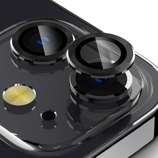 محافظ لنز دوربین رینگی برای گوشی موبایل اپل Iphone 11 - 12 - 12 Mini رنگ مشکی