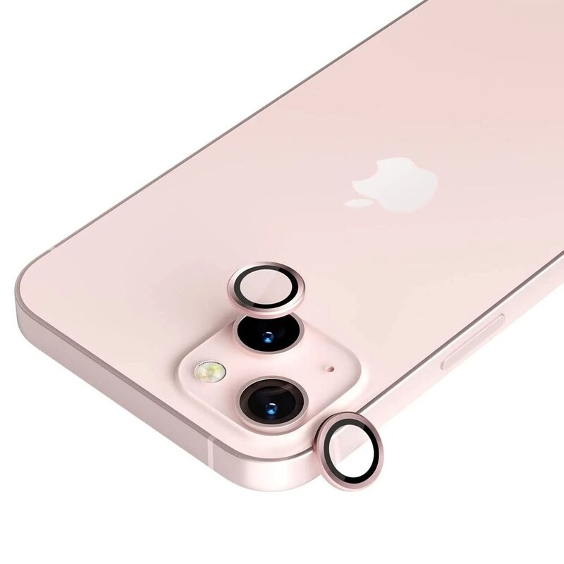 محافظ لنز دوربین رینگی مناسب برای گوشی موبایل اپل Iphone 13 - 13 Mini رنگ رزگلد