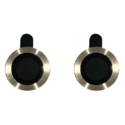 محافظ لنز دوربین رینگی برای گوشی موبایل اپل Iphone 11 - 12 - 12 Mini رنگ طلایی