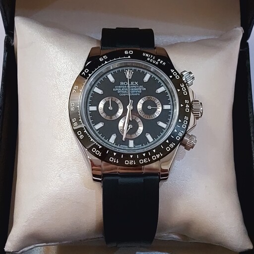 ساعت رولکس دیتونا مردانه استیل مشکی Rolex-2576-G.cosmoghraph