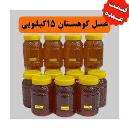 عسل کوهستان محصول جدید کوهدار 15 کیلو عمده (در ظرف های یک کیلویی) کیلویی229 تومن