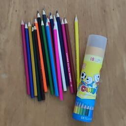 مداد رنگی 18 رنگ لوله ای CANDY BEAY  وارداتی، مداد نقاشی، مداد رنگ آمیزی 