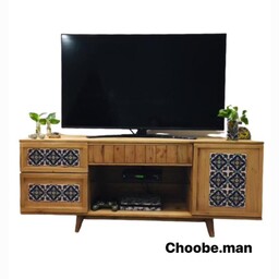 میز تلویزیون سنتی تمام چوب با ترکیب سرامیک 55-130،40