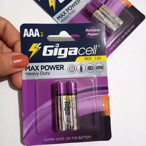 باتری نیم قلمی گیگاسل مدل Max Power بسته 2 عددی

