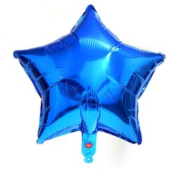 بادکنک فویلی ستاره آبی  متالیک(سایز کوچک)


