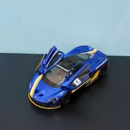 طول تقریبی 13ماشین فلزی مکلارن P1 اسپرت کینزمارت Kinsmart کینسمارت  McLaren P1 With Printing رنگ آبی