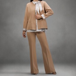 کت و شلوار همراه با تاپ زنانه roben  با پارچه مازراتی درجه 1 رنگ بندی متنوع و سایز بندی 38 الی 44 با ارسال رایگان