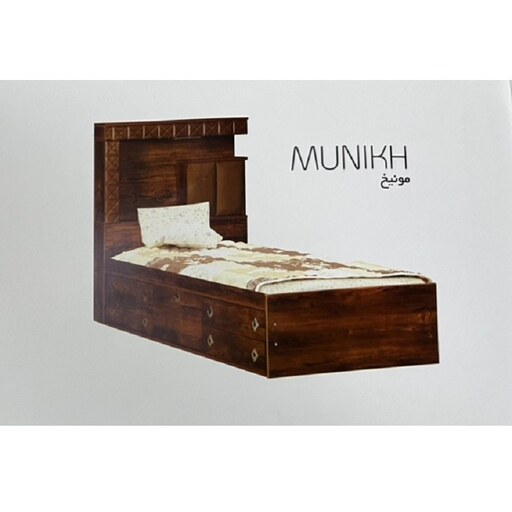 تخت خواب یک نفره مدل مونیخ بدون باکس و کشو-ارسال به شکل پس کرایه
