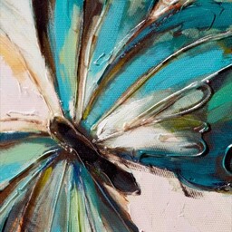 تابلو نقاشی پروانه دکوراتیو، اکریلیک روی بوم، ابعاد 70 در 70 ( سایز و رنگ قابل تغییر میباشد)