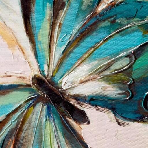 تابلو نقاشی پروانه دکوراتیو، اکریلیک روی بوم، ابعاد 70 در 70 ( سایز و رنگ قابل تغییر میباشد)