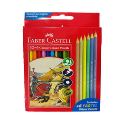 مداد رنگی 18 رنگ فابر کاستل مدل پاستلی کد 5464