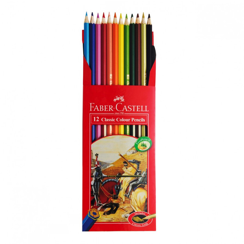 مداد رنگی 12 رنگ فابر کاستل  مدل Classic