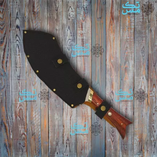 چاقوی سرآشپز مدل صربستانی( المازان Almazan knife ) دسته پادوک سفارشی استاد منفرد سایز بزرگ