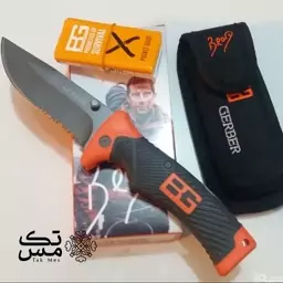 چاقو جیبی گربر سایز بزرگ تیغه اره ای و ساده مدل GERBER 113