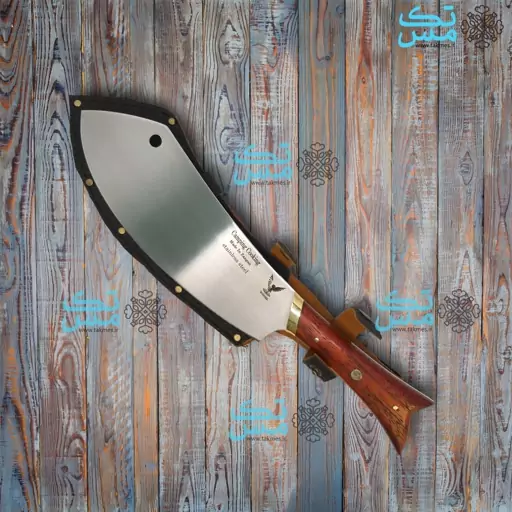 چاقوی سرآشپز مدل صربستانی( المازان Almazan knife ) دسته پادوک سفارشی استاد منفرد سایز بزرگ