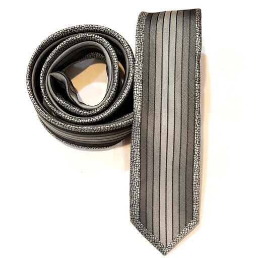 کراوات مردانه سایز باریک رنگ طوسی 