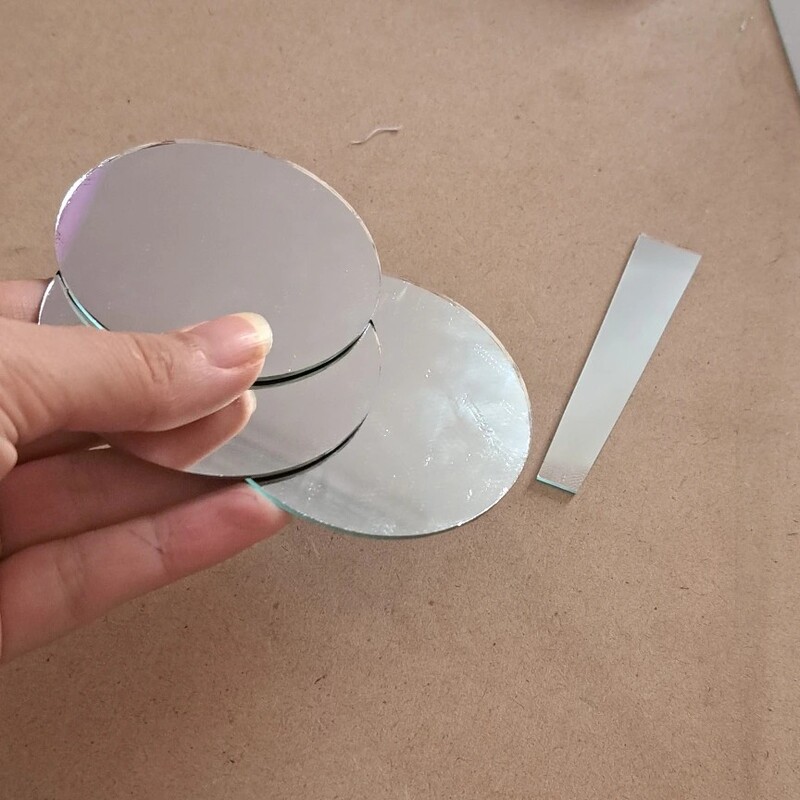 آینه گرد با قطر 4 سانتی بسته 30 عددی 120هزار برش با آینه 1.2 میل