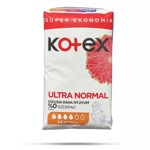 نوار بهداشتی کوتکس نرمال مدل Ultra Normal بسته 24 عددی