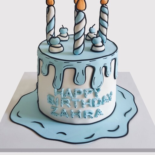 کیک کارتونی با روکش فوندانت کیک کارتنی کیک تولد