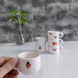 فنجان قهوه خوری سایز کوچک در شش طرح زیبا