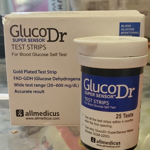 نوار تست قند خون گلوکو داکتر 25 عددی  GlucoDr
2025