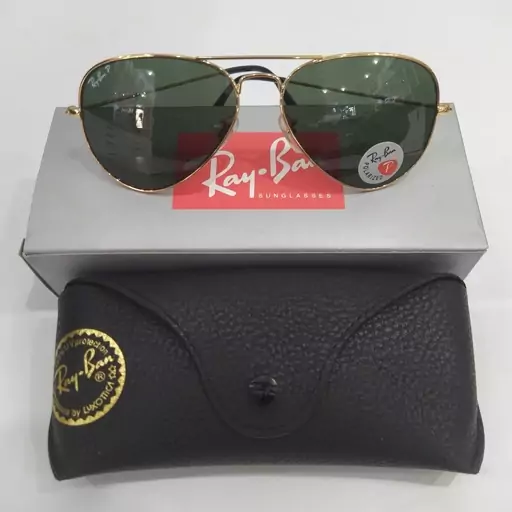 عینک ریبن مدل خلبانی شیشه پلاریزه آنتی رفلکس کد RayBan 3025 کپی درجه1