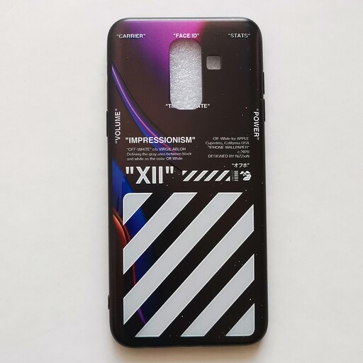 قاب طرحدار  Off white گوشی سامسونگ A6 plus و J8