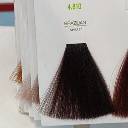 پک رنگ موی بدون آمونیاک فیوژن مارال شماره 4.810 برزیلی شامل رنگ مو،ماسک مووسرم روغن آرگان حاوی روغن آرگان100میل