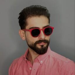 عینک آفتابی مردانه قرمز مشکی گرد برند جنتل مانستر یووی400
