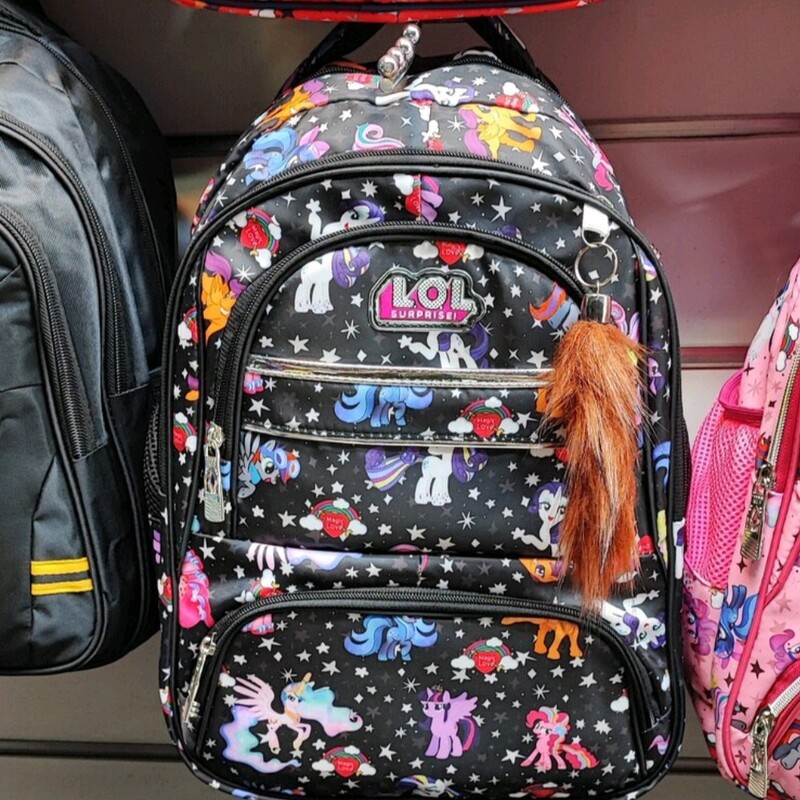 کیف مدرسه ای دخترانه کوله پشتی اسپرت دخترانه کیف مدرسه هلوگرامی خارجی اورجینال  کیف کوله مدرسه یونیکورن تک شاخ