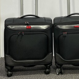 چمدان خلبانی درجه یک خارجی هندزفری و USBخور  چهار چرخ دسته سه استوپ