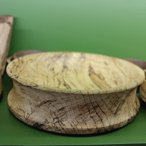 ظرف سالاد خوری چوبی ساخته شده از چوب افرا 