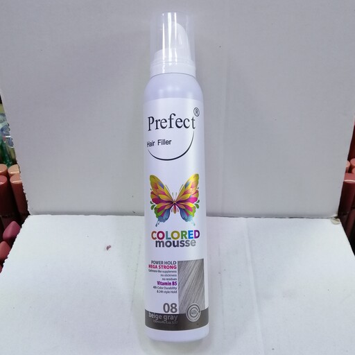 موس مو رنگی فانتزی پرفکت رنگ بژ خاکستری 08Prefect Colored Hair Mousse 08-Beige Gray 150ml