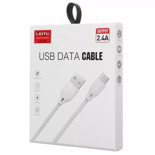 کابل تبدیل USB به USB-C لیتو مدل LD-25 طول 1 متر