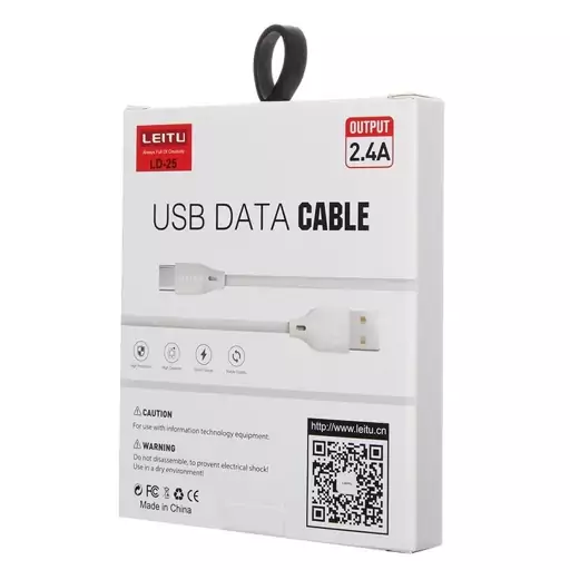 کابل تبدیل USB به USB-C لیتو مدل LD-25 طول 1 متر