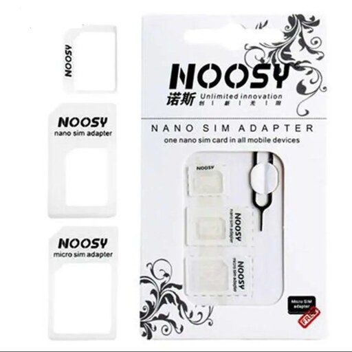 تبدیل سیم کارت های نانو و میکرو به استاندارد Noosy  سفید