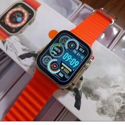 ساعت هوشمند T800 الترا 2023 اصلی شارژدار وایرلس ساعت هوشمند در دو رنگ نارنجی و مشکی 