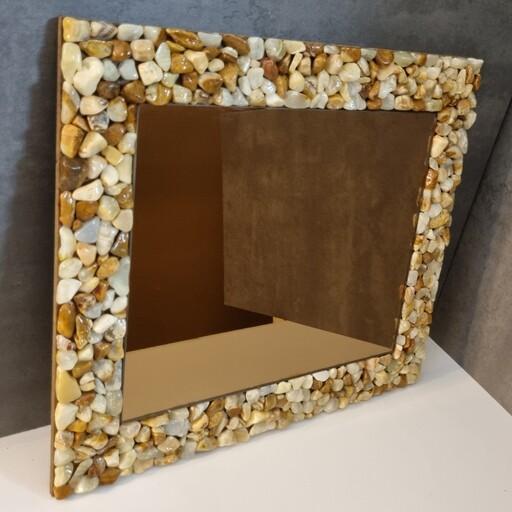 اینه آینه قاب سنگی دکوراتیو 40 در 35  صفحه ام دی اف 8 میل
