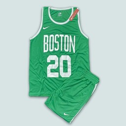 ست بسکتبالی بوستون رنگ سبز (جنس سوزنی)