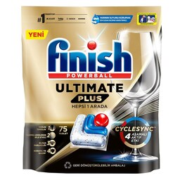 قرص ماشین ظرفشویی فینیش مدل Finish Ultimate Plus  اصل بسته 75 عددی