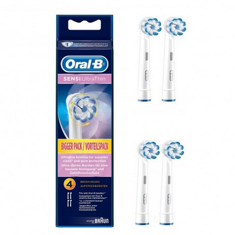 سری یدک مسواک برقی اورال بی Oral-B ضد حساسیت مدل SENSI UltraThin بسته 4 تایی