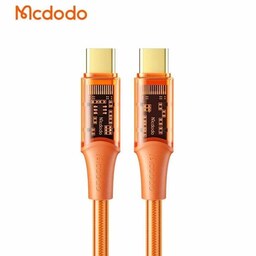 کابل USB-C مک دودو مدل Type-C to Type-c Transparent 100w طول 1.8 متر     نارنجی