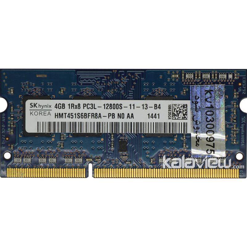 رم لپ تاپ اس کی هاینیکس 4GB مدل DDR3L باس 1600MHZ-12800 کره HMT451S6BFR8A-PB N0 AA تایمینگ CL11