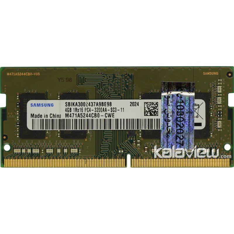 رم لپ تاپ سامسونگ 4GB مدل DDR4 باس 3200MHZ-25600 چین CN M471A5244CB0-CWE تایمینگ CL22