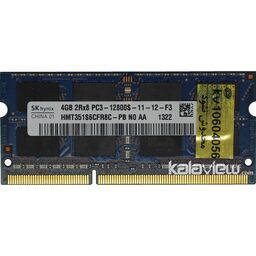 رم لپ تاپ اس کی هاینیکس 4GB مدل DDR3 باس 1600MHZ-12800 چین HMT351S6CFR8C-PB N0 AA 322 تایمینگ CL11
