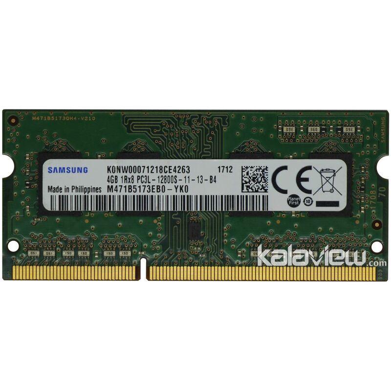 رم لپ تاپ سامسونگ 4GB مدل DDR3L باس 1600MHZ-12800 فیلیپین PH M471B5173EB0-YK0 1712 تایمینگ CL11
