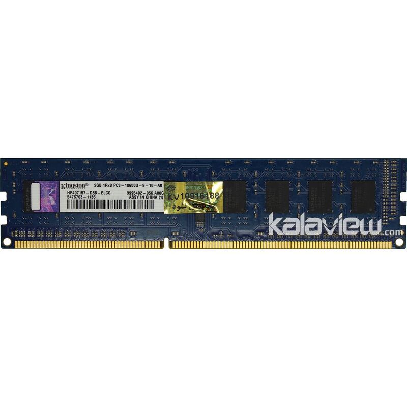 رم کامپیوتر کینگستون 2GB مدل DDR3 باس 1333MHZ-10600 چین HP497157-D88-ELCG تایمینگ CL9
