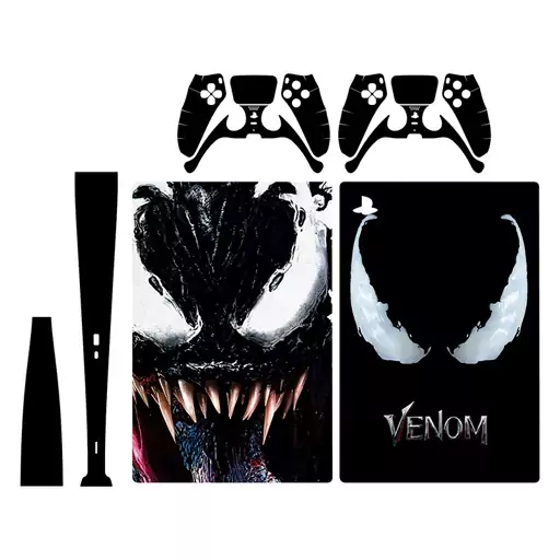 اسکین(برچسب)Playstation 5-مدل دیجیتال -طرح venom -کد1-سفارشی