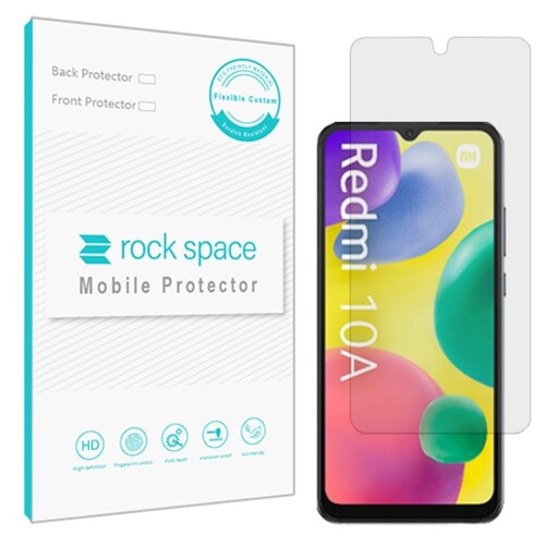 گلس نانو هیدروژل شفاف و ضد ضربه گوشی شیائومی Redmi 10 A Sport برند راک اسپیس 